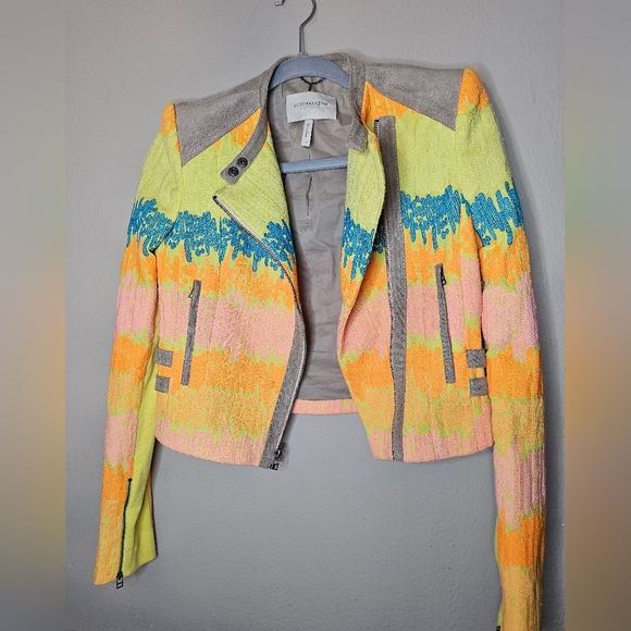 BCBGMaxazria Limited Edition Runway Moto Jacket size XS - Picture 2 of 11